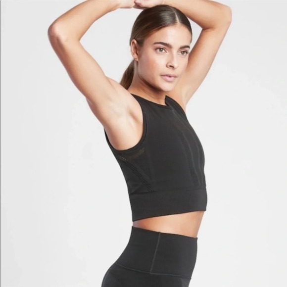 NWT Athleta Mudra Crop Tank in Black Size XXS/XS - Picture 4 of 12